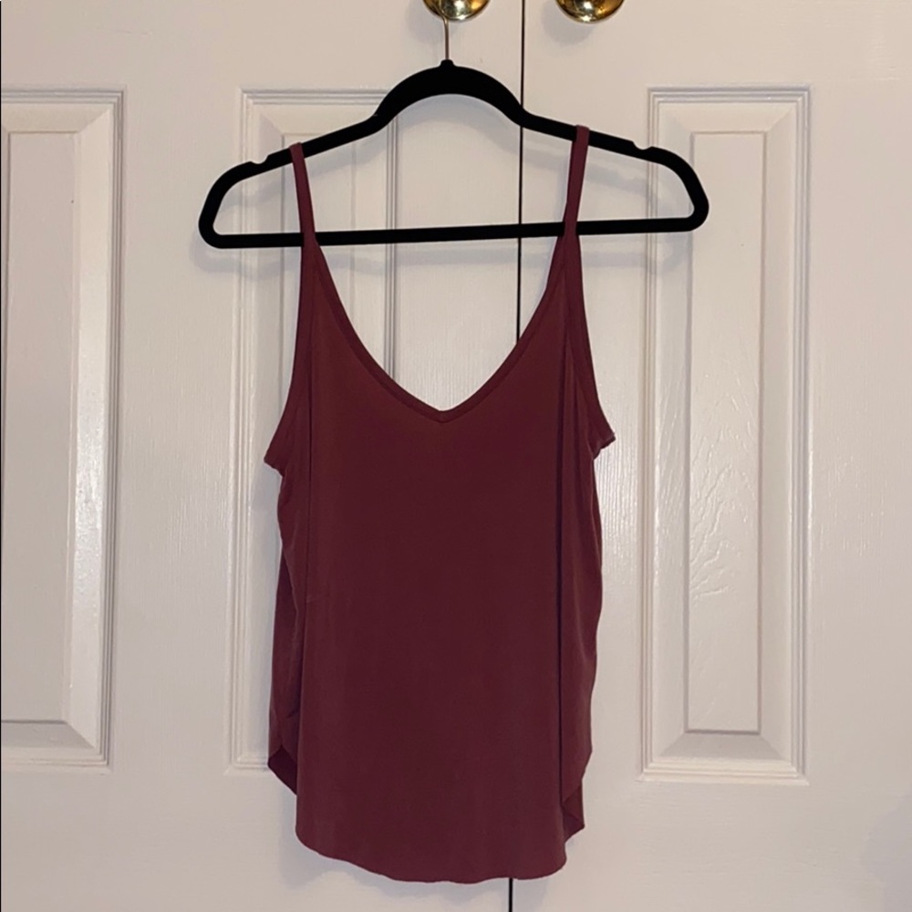 Soft maroon-pink tank top